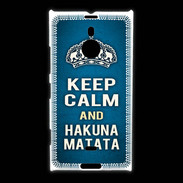 Coque Nokia Lumia 1520 Keep Calm and Hakuna Matata Bleu
