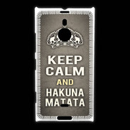 Coque Nokia Lumia 1520 Keep Calm and Hakuna Matata Gris