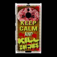 Coque Nokia Lumia 1520 Keep Calm and Kill Zombies Orange