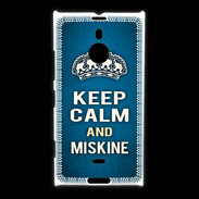 Coque Nokia Lumia 1520 Keep Calm and Miskine Bleu