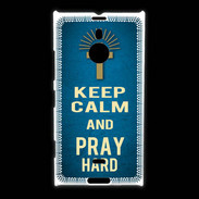 Coque Nokia Lumia 1520 Keep Calm and Pray Christian Bleu
