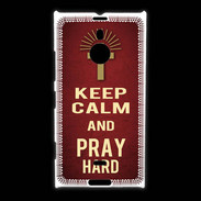 Coque Nokia Lumia 1520 Keep Calm and Pray Christian Rouge