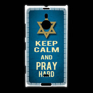 Coque Nokia Lumia 1520 Keep Calm and Pray jewish BLeu