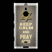 Coque Nokia Lumia 1520 Keep Calm and Pray jewish Gris