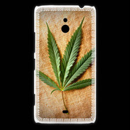 Coque Nokia Lumia 1320 Feuille de cannabis sur toile beige