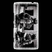 Coque Nokia Lumia 1320 Pompiers en noir et blanc