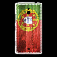 Coque Nokia Lumia 1320 Drapeau Portugal imitation bois
