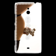 Coque Nokia Lumia 1320 Femme enceinte avec peluche