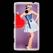 Coque Nokia Lumia 1320 femme glamour coeur style betty boop