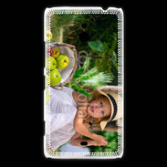 Coque Nokia Lumia 1320 Petite fille avec panier de pommes