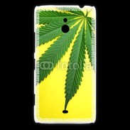 Coque Nokia Lumia 1320 Feuille de cannabis sur fond jaune