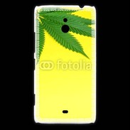 Coque Nokia Lumia 1320 Feuille de cannabis sur fond jaune 2