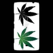 Coque Nokia Lumia 1320 Double feuilles de cannabis