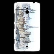 Coque Nokia Lumia 1320 Vintage Paris en dessin 2