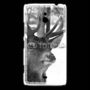 Coque Nokia Lumia 1320 Tête de Cerf en noir et blanc