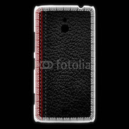 Coque Nokia Lumia 1320 Effet cuir noir et rouge