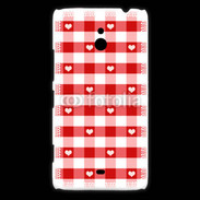 Coque Nokia Lumia 1320 Mode vichy rouge avec coeur