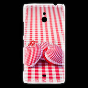 Coque Nokia Lumia 1320 Mode vichy et petit coeur
