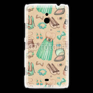 Coque Nokia Lumia 1320 Fond fashion vert et marron