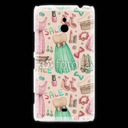 Coque Nokia Lumia 1320 Fond fashion rose et vert 2