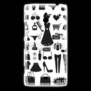 Coque Nokia Lumia 1320 Fond fashion noir et blanc 2