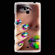 Coque Nokia Lumia 1320 Bouche et ongles multicouleurs 5