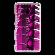 Coque Nokia Lumia 1320 Verre de vin sur fond rose