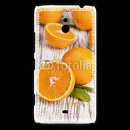 Coque Nokia Lumia 1320 Belles oranges sur fond en bois
