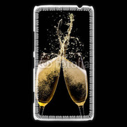 Coque Nokia Lumia 1320 Coupes de champagne sur fond noir