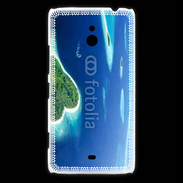Coque Nokia Lumia 1320 île en former de cœur au milieu de la mer