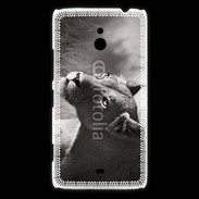 Coque Nokia Lumia 1320 Lionne en noir et blanc