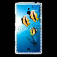 Coque Nokia Lumia 1320 Poisson jaune et noir