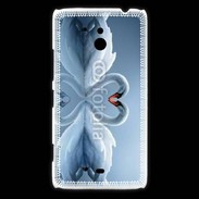 Coque Nokia Lumia 1320 Couple de Cygnes