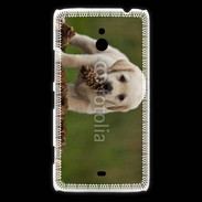 Coque Nokia Lumia 1320 Chiot labrador avec pomme de pin