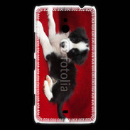 Coque Nokia Lumia 1320 Chiot noir et blanc 5