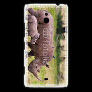 Coque Nokia Lumia 1320 Rhinocéros et son petit