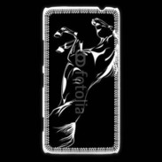 Coque Nokia Lumia 1320 Illustration cheval noir
