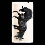 Coque Nokia Lumia 1320 Cheval noir au galop 5