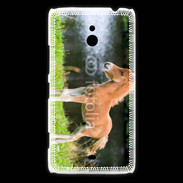Coque Nokia Lumia 1320 Poulain marron et blanc