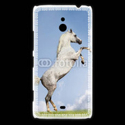 Coque Nokia Lumia 1320 Cheval arable robe grise