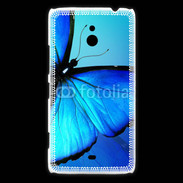 Coque Nokia Lumia 1320 Papillon sur fond bleu