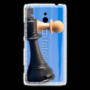 Coque Nokia Lumia 1320 Pions de jeu d'échec sur fond bleu