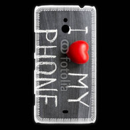 Coque Nokia Lumia 1320 J'aime mon téléphone