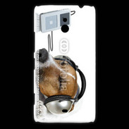Coque Nokia Lumia 1320 Chien écoutant de la musique