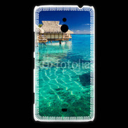 Coque Nokia Lumia 1320 Bungalow sur l'eau des tropiques