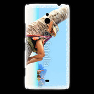 Coque Nokia Lumia 1320 Sieste contre un palmier sur la plage