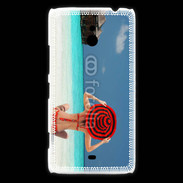 Coque Nokia Lumia 1320 Femme assise sur la plage