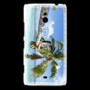 Coque Nokia Lumia 1320 Palmier et charme sur la plage