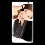 Coque Nokia Lumia 1320 Femme souriante ordinateur