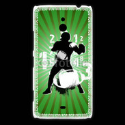 Coque Nokia Lumia 1320 Illustration football américain sur fond vert
